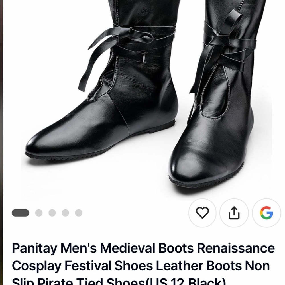 Mens medieval leather. boots